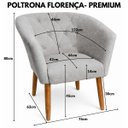 Ver imagem 2 de Jogo 2 Poltronas Estofadas Tecido Veludo Elegante para Sala de Espera Aconchegante Pés de Madeira Re