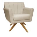 Ver imagem 3 de Poltrona Decorativa iza Base Giratória + Recamier Divã Long Chaisse 1,40m Sala Recepção Nanda Decor: