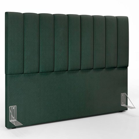 Cabeceira Cama Box King 195 cm Dália W01 Linho Verde Musgo - Lyam Decor