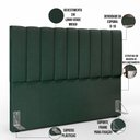 Ver imagem 4 de Cabeceira Cama Box King 195 cm Dália W01 Linho Verde Musgo - Lyam Decor
