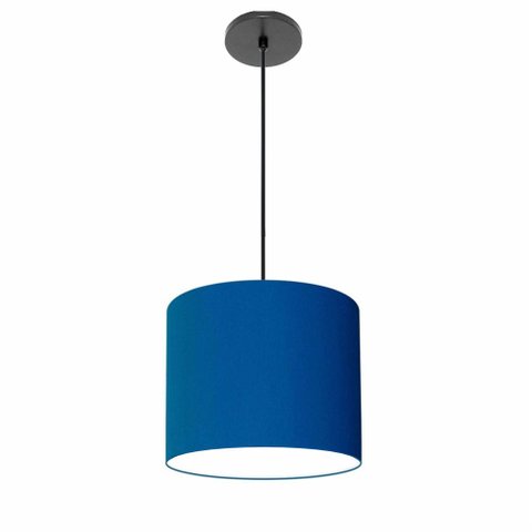 Lustre Luminária Pendente Vivare Free Lux Pe-4105pr Cúpula em Tecido 20x22cm