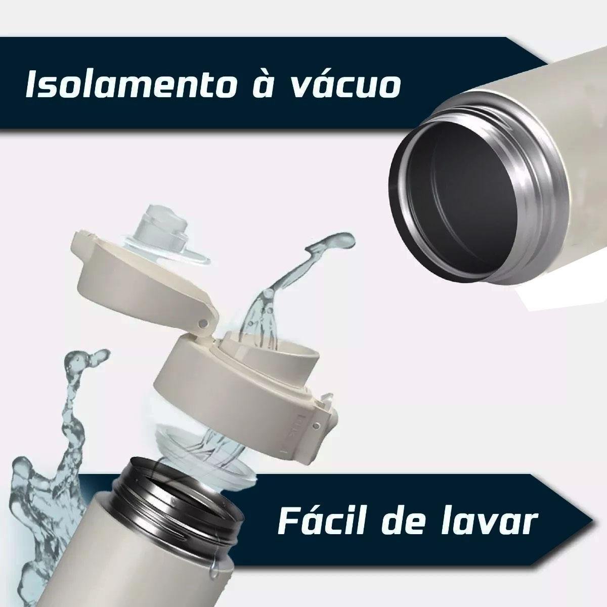 Garrafa Térmica Inox 500ml a Vácuo Preto - 3