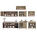 Ver imagem 6 de Armário de Cozinha Modulado de Canto 8 Peças Cp27 com Pia Inox Castanho/preto - Lumil Lumil Móveis