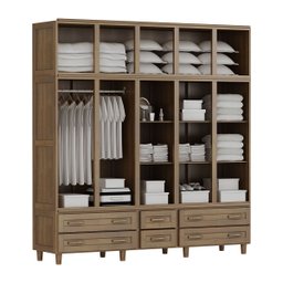 Quarto de Casal Berlim: Guarda-Roupa 10 Portas c/ Espelho e Cômoda Sapateira Madeira Pinus Imbuia -  - 4