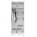 Ver imagem 5 de Guarda Roupa Solteiro 2 Portas com Chave Versus Carvalho Branco/branco - Incorplac