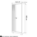 Ver imagem 4 de Guarda Roupa Solteiro 2 Portas com Chave Versus Carvalho Branco/branco - Incorplac