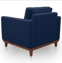 Ver imagem 2 de Poltrona Beny Elegance Sofázinho Suede Azul Marinho para Sala