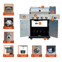 Ver imagem 4 de Churrasqueira a Gas Carrinho Chaleur Devon com 4 Queimadores