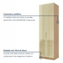 Ver imagem 4 de Cristaleira 2 Portas Vidro Reflecta Infinito 70cm com Rodapé 100% MDF