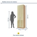 Ver imagem 3 de Cristaleira 2 Portas Vidro Reflecta Infinito 70cm com Rodapé 100% MDF