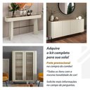 Ver imagem 6 de Conjunto de Mesas Laterais para Sala 54cm 100% Mdf Cor:louro e Luna com Dourado
