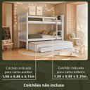 Ver imagem 4 de Treliche de Solteiro em Madeira Maciça com Gavetas Woodstore