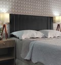 Ver imagem 1 de Cabeceira Cama Casal Siena Double Suede Cinza 120 Rbl