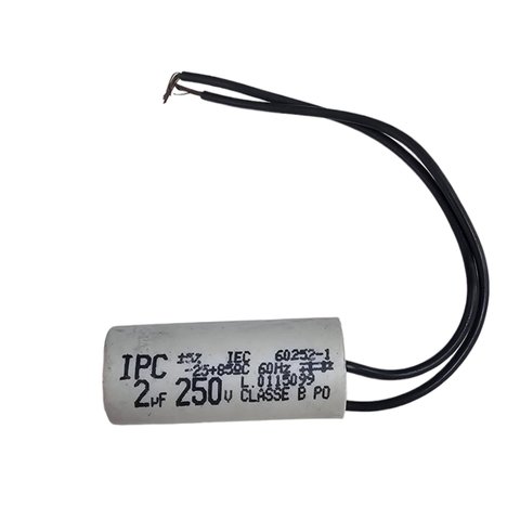 Capacitor Dois Fios Tipo Tubo Diam 20x47mm 2uf 250v 10222ipc Ipciec Tipo Tubo Dois Fios