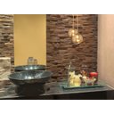 Ver imagem 4 de Pendente Dourado P/ Bancada Cozinha Cabeceira De Cama + Led Arevo Iluminação Jabuticaba VIDRO TRANSP