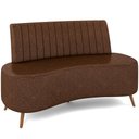 Ver imagem 1 de Sofá Chaise Living 2 Lugares 160cm para Sala Cayman K01 Sintético Marrom