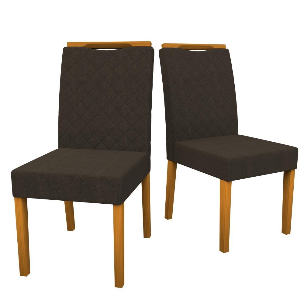 Kit 2 Cadeiras para mesa de Jantar Munique Ype/Café New Ceval
