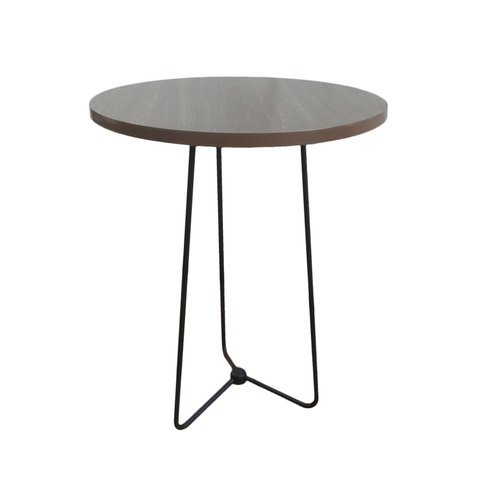 Mesinha de Centro Sala Redonda Prime de Madeira Linheiro/pta Bf Decor Mesinha Centro/canto Prime