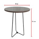 Ver imagem 2 de Mesinha de Centro Sala Redonda Prime de Madeira Linheiro/pta Bf Decor Mesinha Centro/canto Prime