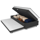 Ver imagem 2 de Cama Bibox com Baú Solteiro Ortopédica com Cama Auxiliar Conjugada 88x188x51cm Gabi
