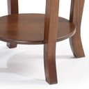 Ver imagem 3 de Mesa Lateral Redonda em Madeira com 1 Gaveta e Prateleira 1035 Linz Móveis - Imbuia Glazer