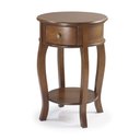 Ver imagem 1 de Mesa Lateral Redonda em Madeira com 1 Gaveta e Prateleira 1035 Linz Móveis - Imbuia Glazer