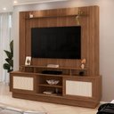 Ver imagem 1 de Home Estante An para Tv até 55'' Polegadas Cor Nogueira / Off