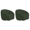 Ver imagem 1 de Kit 02 Poltronas Orgânica Luxo Recepção Amore Linho Verde