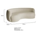 Ver imagem 3 de Sofá Curvo 2 Lugares Sala de Estar Recepção Noruega 150cm Bouclé - Doce Sonho Móveis Sala de Estar,h