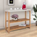 Ver imagem 2 de Estante Aparador Buffet Gold C/ 2 Prateleiras Luxo:off-white