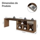 Ver imagem 4 de Escrivaninha em L para Computador Gamer Rustic/Crema Roma Madesa