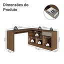 Ver imagem 3 de Escrivaninha em L para Computador Gamer Rustic/Crema Roma Madesa