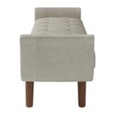 Ver imagem 6 de Puff Recamier Calçadeira 195cm Base Madeira Neville P02 Bouclé Cru - Mpozenato
