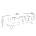 Ver imagem 4 de Puff Recamier Calçadeira 195cm Base Madeira Neville P02 Bouclé Cru - Mpozenato