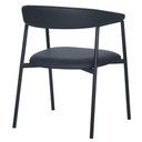 Ver imagem 5 de Kit 2 Cadeiras com Braço Chamonix Olivia Fratini Estofado Pu Preto Base Aço Carbono Preto