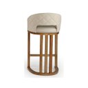 Ver imagem 3 de Banqueta Ametista - Acabamento Champagne - Tecido Fit Creme
