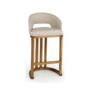 Ver imagem 1 de Banqueta Ametista - Acabamento Champagne - Tecido Fit Creme