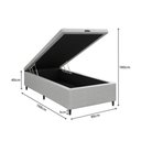 Ver imagem 2 de Base Cama Box Baú Solteiro para Colchão 88x188cm Multimóveis Cr35237 Cinza