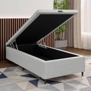 Ver imagem 4 de Base Cama Box Baú Solteiro para Colchão 88x188cm Multimóveis Cr35237 Cinza