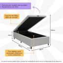 Ver imagem 3 de Base Cama Box Baú Solteiro para Colchão 88x188cm Multimóveis Cr35237 Cinza