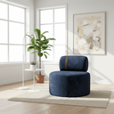 Ver imagem 1 de Poltrona Orgânica Moderna Decorativa para Sala Suede:Suede Azul