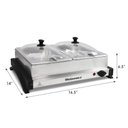 Ver imagem 7 de Elite Gourmet Servidor de Buffet Duplo 2x2.5qt Aço Inox, 5qt com Controle de Temperatura