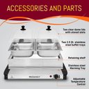 Ver imagem 4 de Elite Gourmet Servidor de Buffet Duplo 2x2.5qt Aço Inox, 5qt com Controle de Temperatura