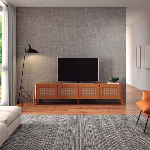 Rack Arco 268 cm Porta Sextavada Incolar Cedro