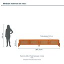 Ver imagem 3 de Rack Arco 268 cm Porta Sextavada Incolar Cedro