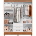 Ver imagem 5 de Guarda-Roupa Moval New Olímpia 6 Portas 3 Gavetas 4 Prateleiras