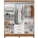 Ver imagem 4 de Guarda-Roupa Moval New Olímpia 6 Portas 3 Gavetas 4 Prateleiras
