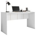 Ver imagem 3 de Kit Home Office com Gaveteiro e Mesa 136cm Cubic Branco Louro Freijó - Caemmun