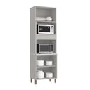Ver imagem 4 de Torre Quente 2 Fornos 3 Portas 230x70 cm Valência Cinza 100% MDF Casamia