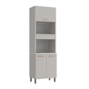 Ver imagem 1 de Torre Quente 2 Fornos 3 Portas 230x70 cm Valência Cinza 100% MDF Casamia